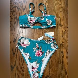 Cupshe two piece bathing suit, NWT, size large